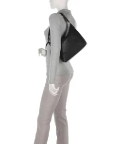 Soft Skylar Beuteltasche genarbtes Leder schwarz