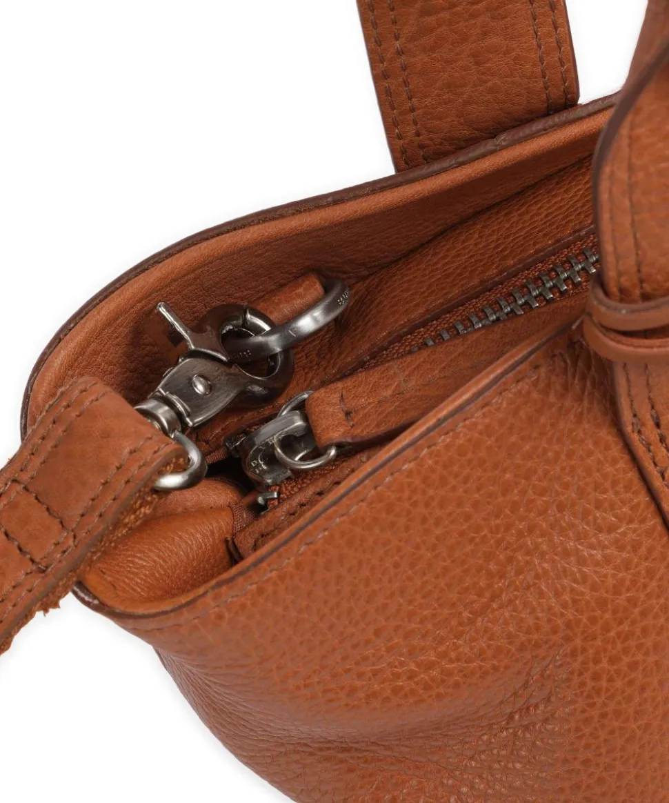 Soft Skylar Handtasche genarbtes Leder cognac