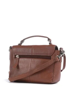 Soft Skylar Umhängetasche genarbtes Leder braun