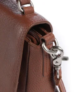 Soft Skylar Umhängetasche genarbtes Leder braun