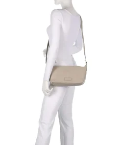 Soft Skylar Umhängetasche genarbtes Leder beige