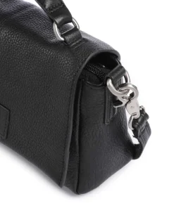 Soft Skylar Umhängetasche genarbtes Leder schwarz