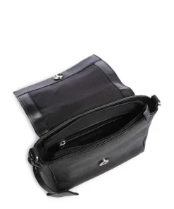 Soft Skylar Umhängetasche genarbtes Leder schwarz