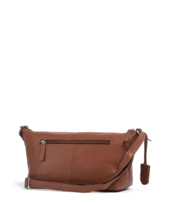 Soft Skylar Umhängetasche genarbtes Leder braun