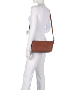 Soft Skylar Umhängetasche genarbtes Leder braun