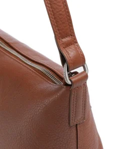 Soft Skylar Umhängetasche genarbtes Leder braun