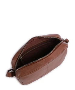 Soft Skylar Umhängetasche genarbtes Leder braun