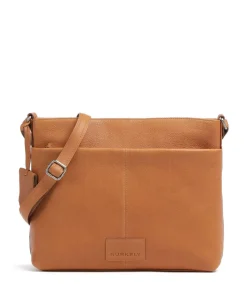 Soft Skylar Umhängetasche genarbtes Leder cognac