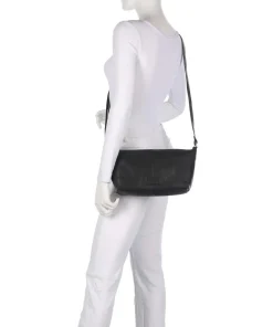 Soft Skylar Umhängetasche genarbtes Leder schwarz