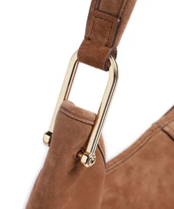 Sonny Beuteltasche aufgerautes Kalbsleder braun