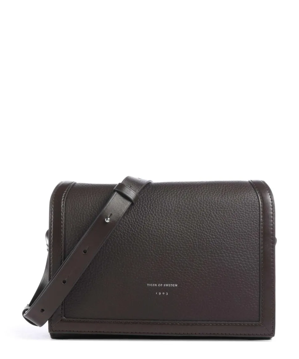 Sonti Umhängetasche genarbtes Rindsleder dunkelbraun