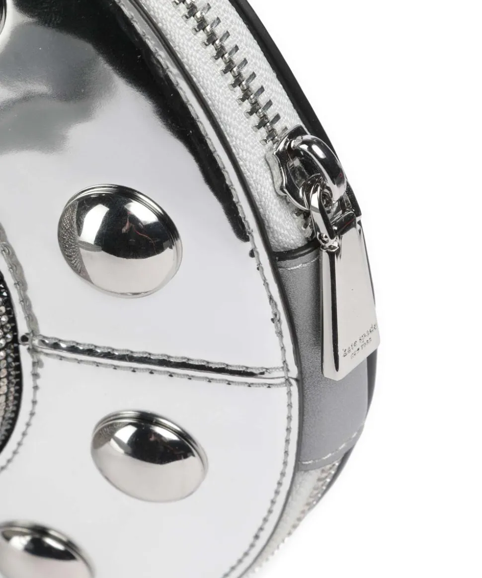 Spaced Out Handtasche Rindsleder, Schafsleder silber