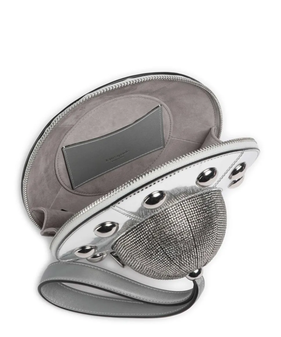 Spaced Out Handtasche Rindsleder, Schafsleder silber