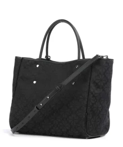 Spade Flower Jacquard Handtasche Canvas schwarz