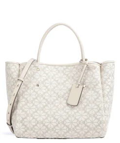 Spade Flower Jacquard Handtasche Canvas natur