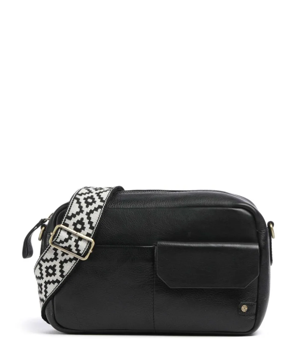 Sport Vogue Umhängetasche genarbtes Rindsleder schwarz