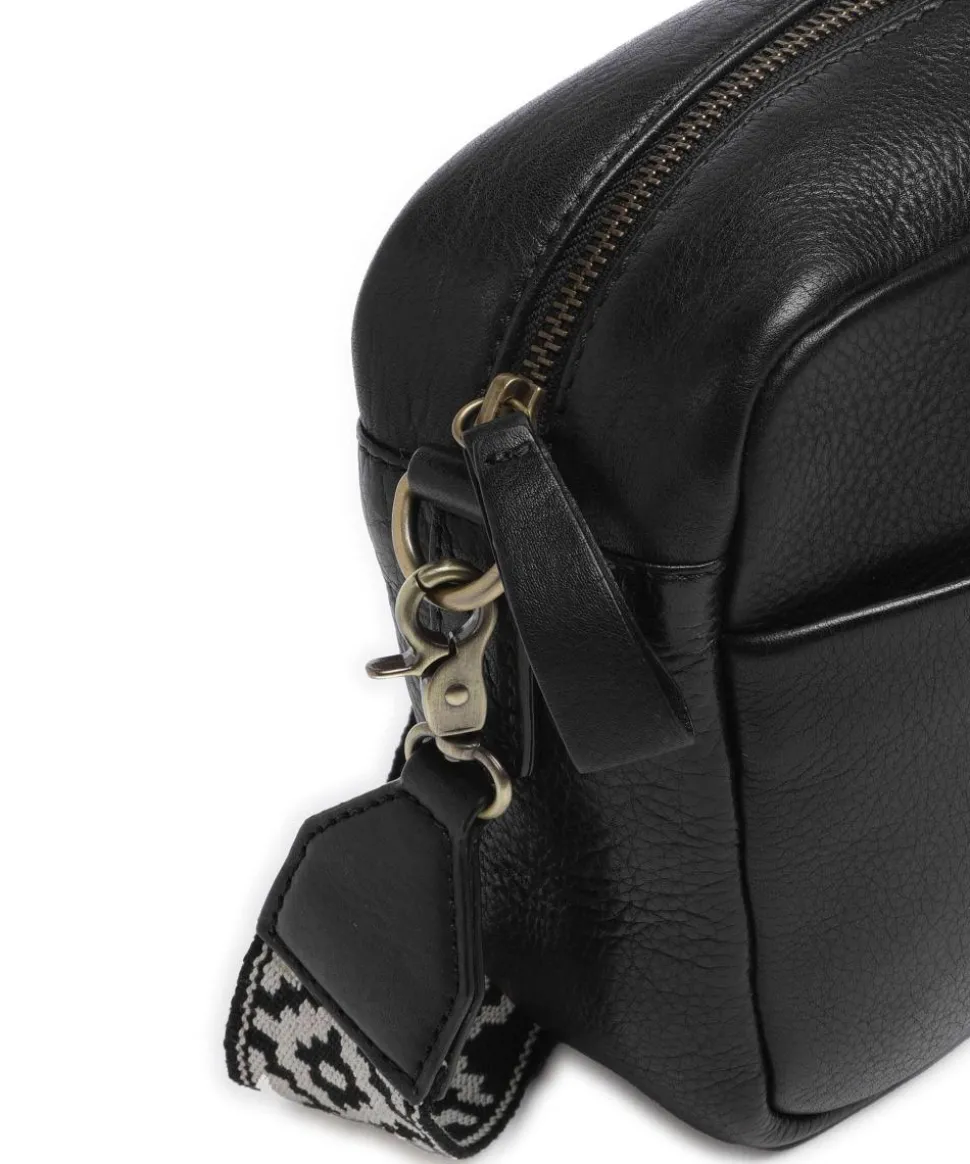 Sport Vogue Umhängetasche genarbtes Rindsleder schwarz