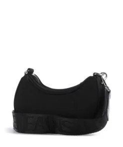 Sporty Logo Umhängetasche Polyester schwarz