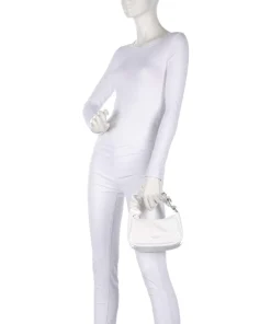 Squeeze Handtasche Lederimitat weiß