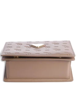 Stampato Melide Umhängetasche genarbtes Kalbsleder braun