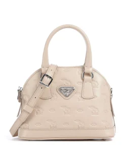 Stampato Oetwil Handtasche Canvas, Kalbsleder beige