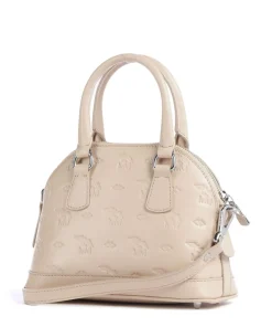 Stampato Oetwil Handtasche Canvas, Kalbsleder beige