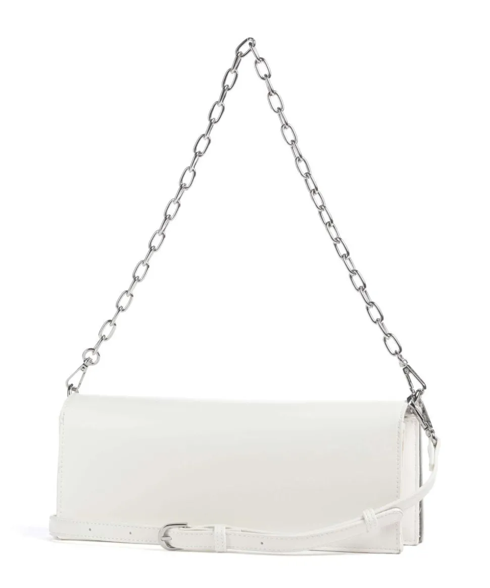 Stefany Schultertasche Lederimitat weiß