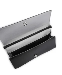 Stefany Schultertasche Lederimitat schwarz