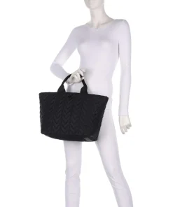 Stevie Extra Large Handtasche recyceltes Nylon schwarz