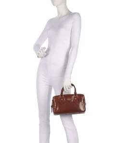 Stodo Handtasche fein genarbtes Rindsleder braun