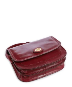 Stodo Umhängetasche fein genarbtes Rindsleder dunkelrot