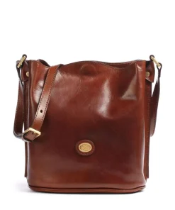 Story Donna Beuteltasche glattes Rindsleder braun