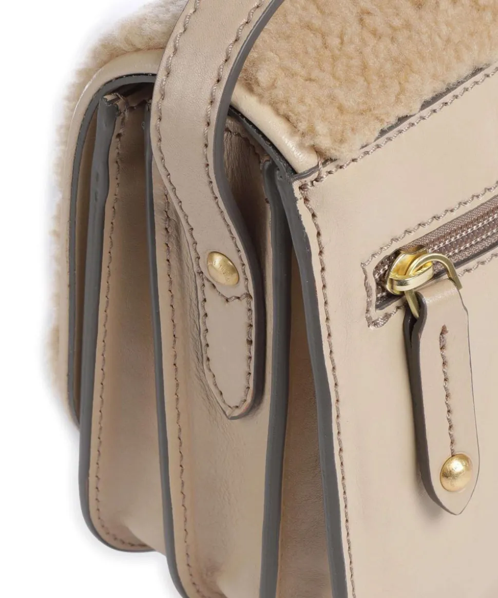 Story Donna Umhängetasche Fell, fein genarbtes Rindsleder hellbraun