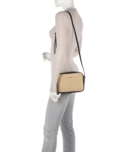 Straw Umhängetasche Polypropylen, Polyester natur/schwarz