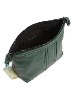 Stripes Funny Umhängetasche genarbtes Kalbsleder grün