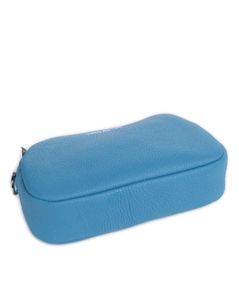 Studio Mimi Umhängetasche genarbtes Leder blau