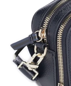 Stunna Umhängetasche genarbtes Leder dunkelblau