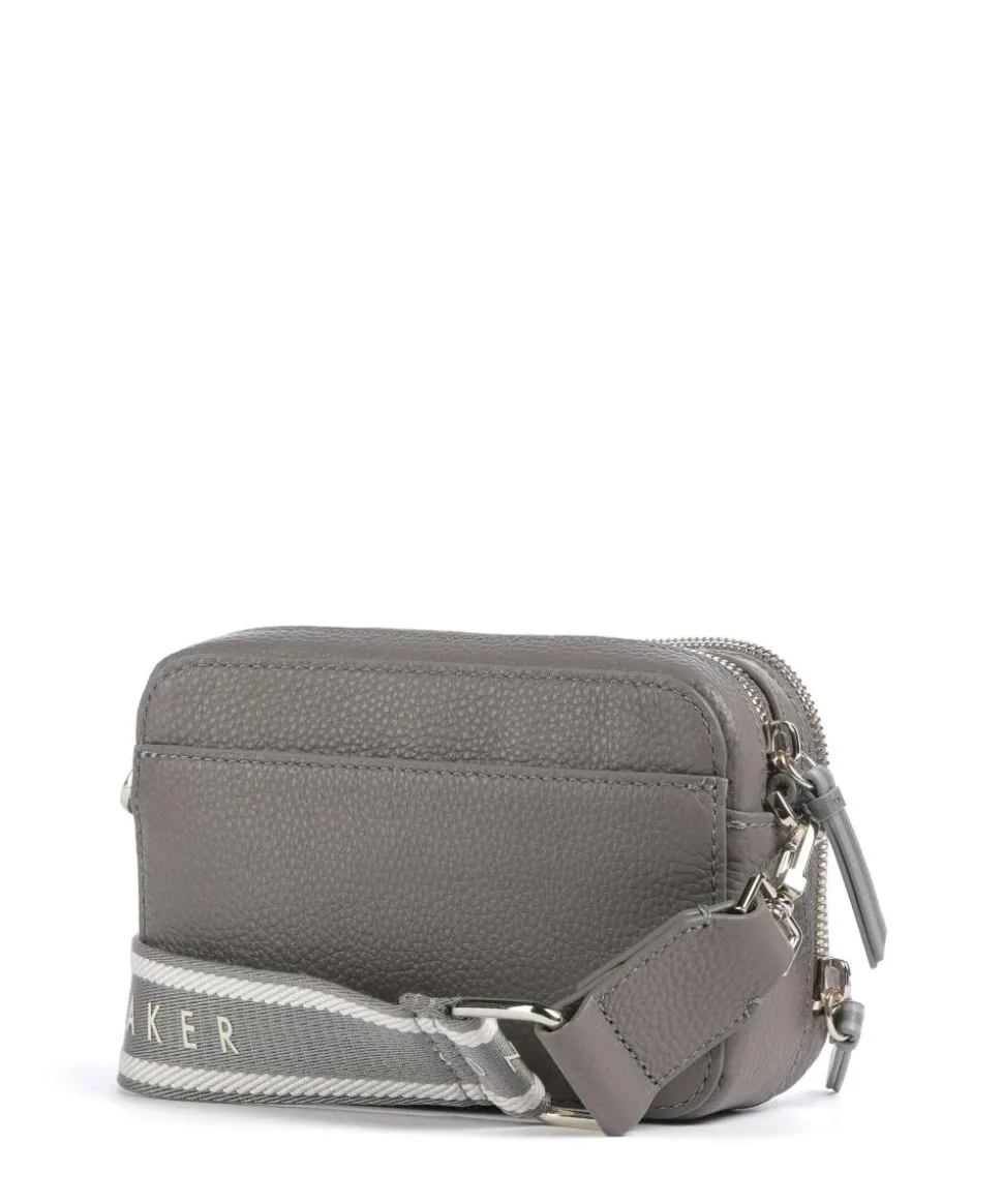 Stunna Umhängetasche genarbtes Rindsleder dunkelgrau