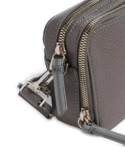 Stunna Umhängetasche genarbtes Rindsleder dunkelgrau