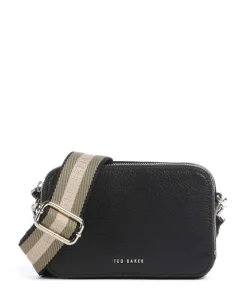 Stunna Umhängetasche genarbtes Rindsleder schwarz