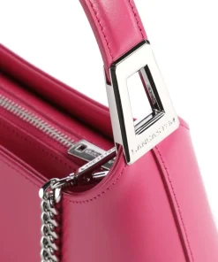 Suave Ace Schultertasche glattes Rindsleder pink