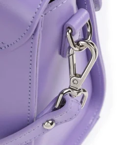 Suave Even Handtasche glattes Rindsleder violett