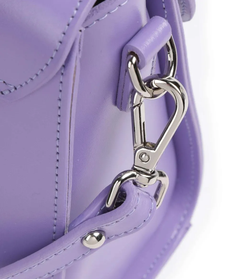 Suave Even Handtasche glattes Rindsleder violett
