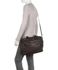 Submarine Aktentasche 14″ fein genarbtes Rindsleder dunkelbraun