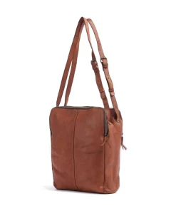 Submarine Beuteltasche genarbtes Leder cognac