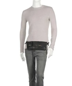 Submarine Gürteltasche fein genarbtes Rindsleder schwarz