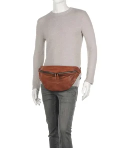 Submarine Gürteltasche fein genarbtes Rindsleder cognac