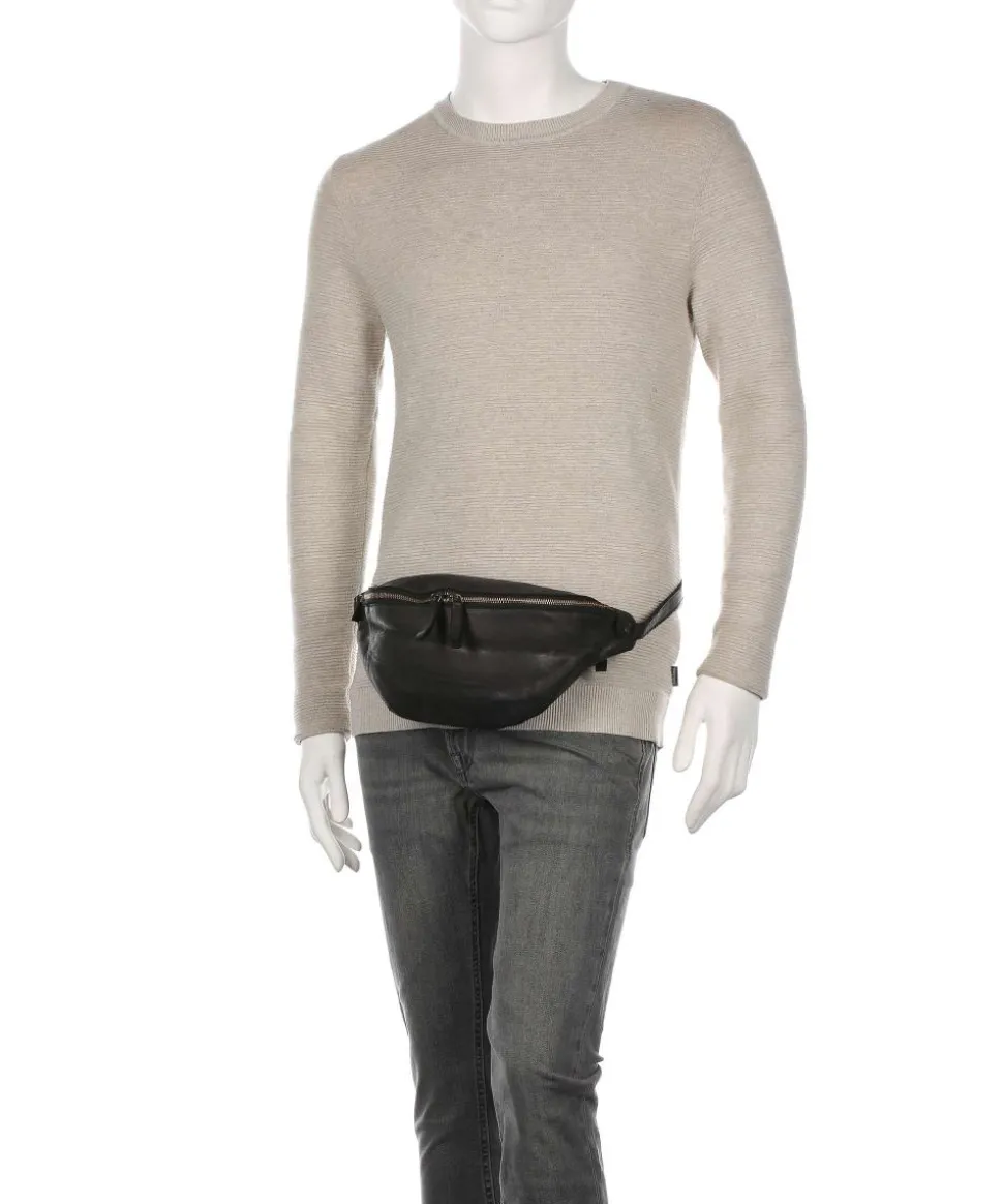 Submarine Gürteltasche Rindsleder schwarz