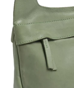 Submarine Schultertasche weiches Rindsleder grün