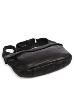 Submarine Schultertasche weiches Rindsleder schwarz